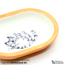 Ceramic bowl Switzerland Ceramic bowl for Surefeed feeder with motif - No. 3 Neon orange