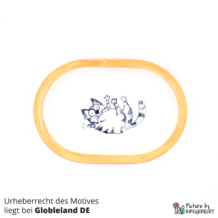 Ceramic bowl Switzerland Ceramic bowl for Surefeed feeder with motif - No. 3 Neon orange