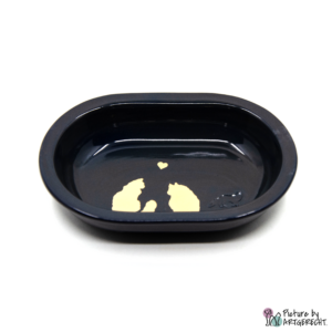 Keramik-Napf Schweiz Keramiknapf für Surefeed Futterautomat - Schwarz mit Gold (Design 1)