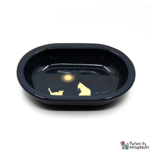 Keramik-Napf Schweiz Keramiknapf für Surefeed Futterautomat - Schwarz mit Gold (Design 2)