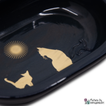 Keramik-Napf Schweiz Keramiknapf für Surefeed Futterautomat - Schwarz mit Gold (Design 2)