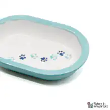 Ecuelle en céramique Suisse Ecuelle en céramique pour distributeur automatique de nourriture Surefeed avec trace de patte - turquoise