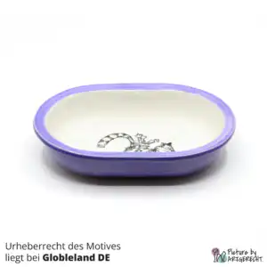 Ciotola in ceramica Svizzera Ciotola in ceramica per mangiatoia Surefeed con motivo - N. 6 Viola