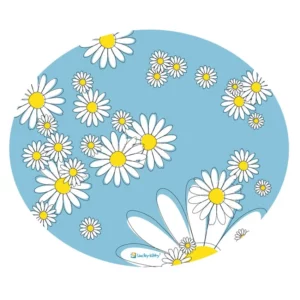 Lucky-Kitty Tapis de sol ovale - Bleu