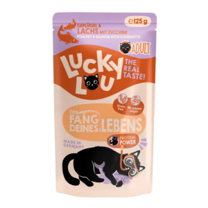Lucky Lou POLLO E SALMONE con zucchine - 125 g