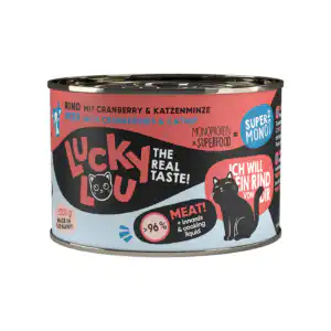 lucky lou supermono bœuf aux cranberries et à la menthe 200 g
