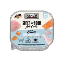 MAC’s SUPERFOOD KITTEN - Dinde, poulet et saumon - Barquette - 100 g