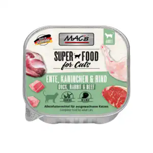 MAC's SUPERFOOD - Anatra, coniglio e manzo - Ciotola - 100 g