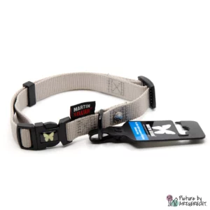 Collare Martin Sellier - lunghezza 35-50 cm - larghezza 2 cm - grigio chiaro