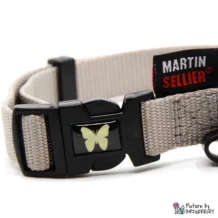 Collare Martin Sellier - lunghezza 35-50 cm - larghezza 2 cm - grigio chiaro