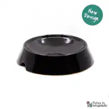 Miaustore ceramic feeding bowl - DM 14 cm / H 3 cm - Black