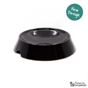 Miaustore Keramik Futternapf - DM 14 cm / H 3 cm - Schwarz