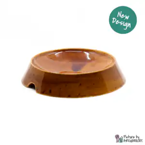 Miaustore Céramique Gamelle - DM 14 cm / H 4 cm - Noix
