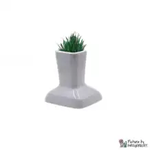 Miaustore cat grass vase incl. soil & seeds for drinking fountain STANDARD - gray