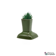 Miaustore Katzengrasvase inkl. Erde & Samen für Trinkbrunnen STANDARD - Moosgrün