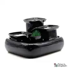 Miaustore cat grass vase incl. soil & seeds for drinking fountain STANDARD - Black