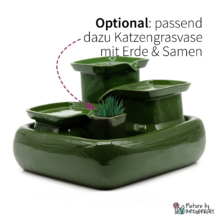 Miaustore Keramik Trinkbrunnen STANDARD - 3.4 l - Moosgrün