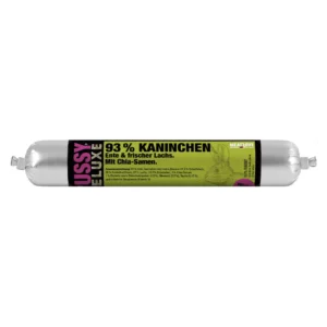 Fleischeslust PUSSY DELUXE lapin, canard, saumon - saucisse - 100 g