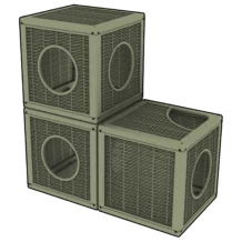 QUBLO Modular play cave for cats - Light gray