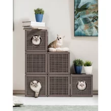 QUBLO Modular play cave for cats - Taupe