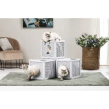 QUBLO Modular play cave for cats - Light gray