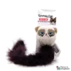 grumpy cat play ball with feather duster leave me alone