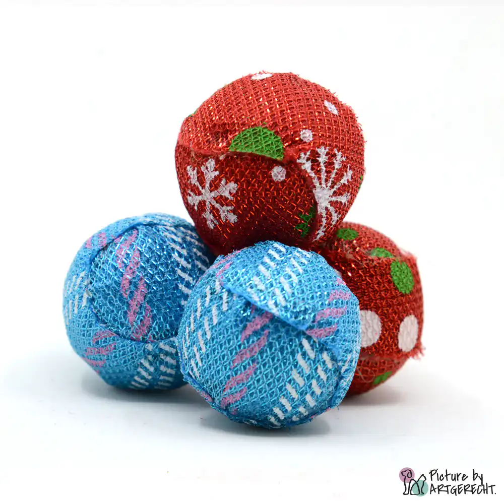 Baubles natalizi - 4 pezzi - DM 4 cm