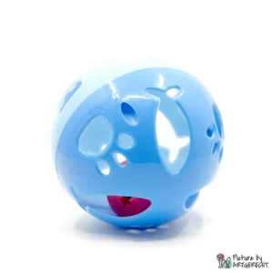 Spielball mit Schelle - Durchmesser ca. 10 cm - blau/pink