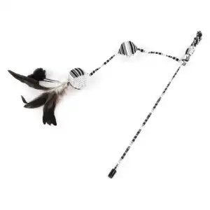 SwissPet cat play rod with balls and feathers