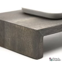 WOLTERS Meshidai Siam True - gamelle en céramique sur support en bois - Gris