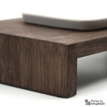 WOLTERS Meshidai Siam True - gamelle en céramique sur support en bois - noix/marron