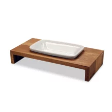 WOLTERS Meshidai Siam True - Keramiknapf auf Holzgestell - Teak/Braun