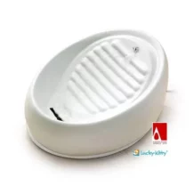 Lucky-Kitty ceramic drinking fountain - white