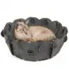 Cestino in feltro CanadianCat "Flower" con comodo cuscino
