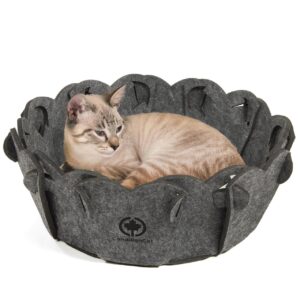 Cestino in feltro CanadianCat "Flower" con comodo cuscino