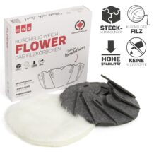 Cestino in feltro CanadianCat "Flower" con comodo cuscino