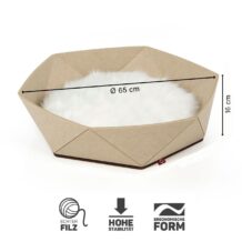 Cestino per gatti CanadianCat "Zoey" - Beige