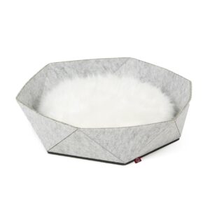 Cestino per gatti CanadianCat "Zoey" - Grigio chiaro