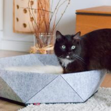 Cestino per gatti CanadianCat "Zoey" - Grigio chiaro