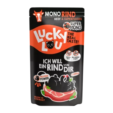 Lucky Lou SUPERMONO RIND mit Cranberry & Katzenminze - 125 g
