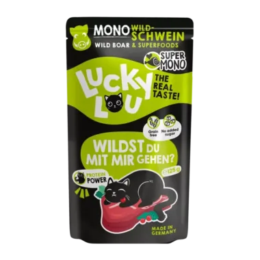 Lucky Lou SUPERMONO WILDSCHWEIN mit Preiselbeeren & Brennnessel - 125 g