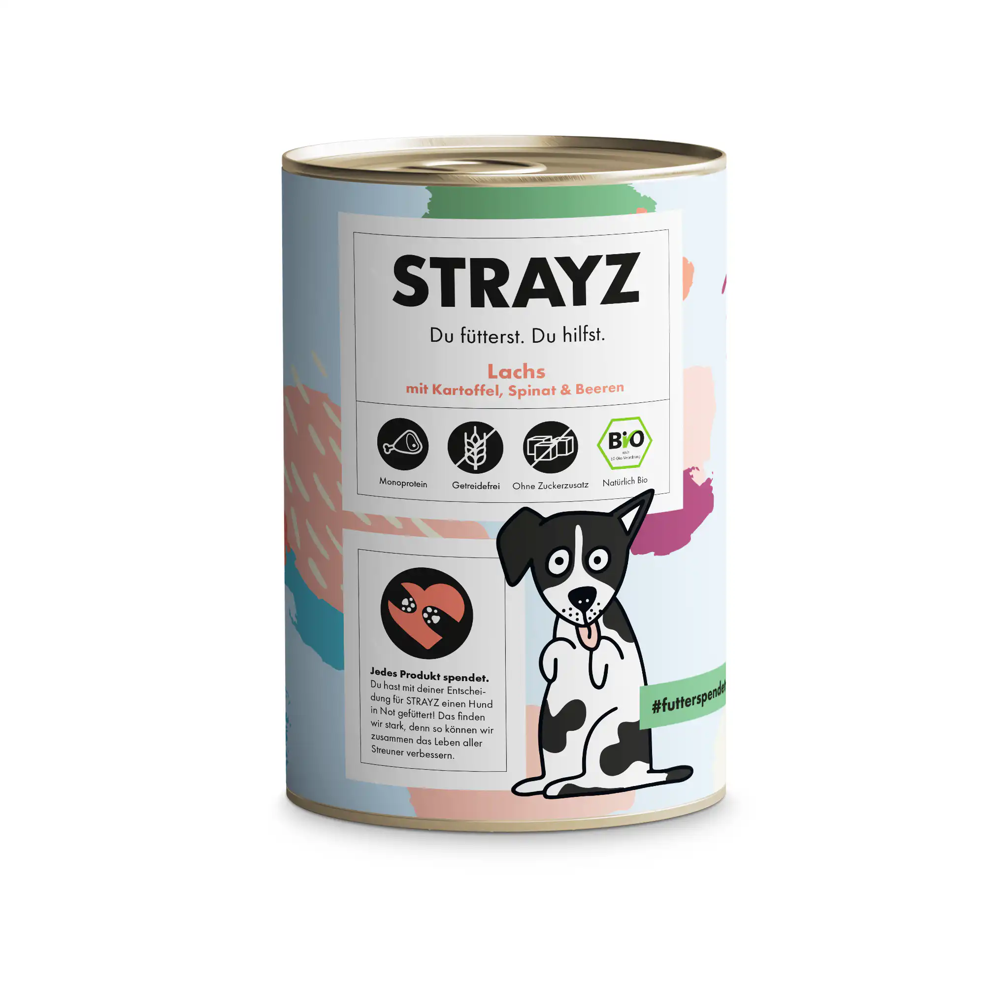 STRAYZ Salmon with potato, spinach & berries - 400 g
