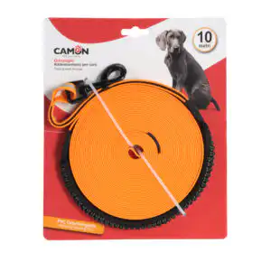 CAMON Laisse de traîne réfléchissante - 10 m - orange fluo
