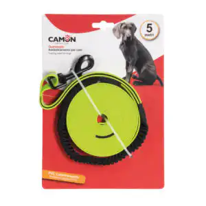 CAMON Laisse à pister réfléchissante - 5 m - vert fluo