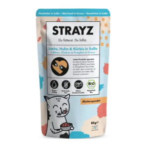 STRAYZ salmon, chicken & pumpkin in sauce - 85 g