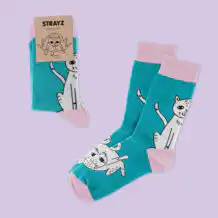 STRAYZ Chaussettes pour chats "Poleckmiez" - M (39 - 42)