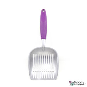 Paletta per lettiera per gatti - alluminio - extra large e robusta - viola