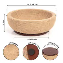 CanadianCat Sisal-Kratzschale "Bowl"